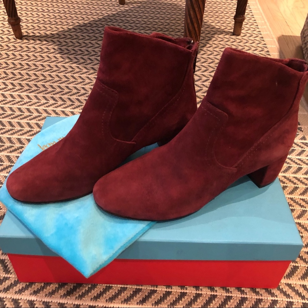 Jean Michel Cazabat Burgundy Suede Boots